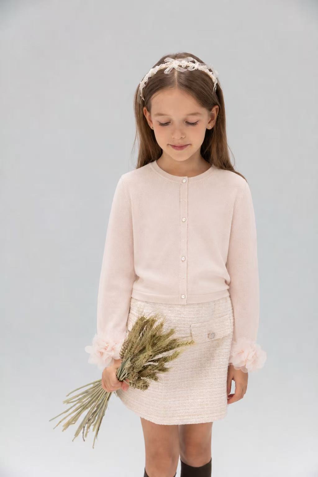 Blush Petal Bloom Knit Cardigan
