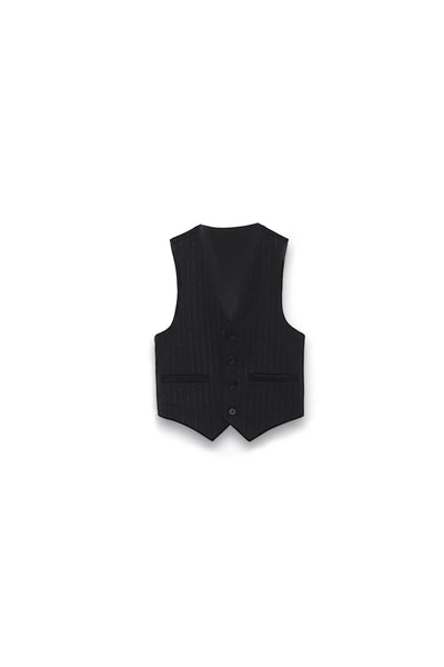 Kids Suit Vest – Black (3-14 Years) – Classic Fit – Wrinkle-Free