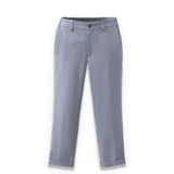 KIKI and JOJO Kids Suit – Gray 3-Piece Set (3-14 Years), classic fit, wrinkle-free dress pants with side pockets, belt loops, and a front button closure, shown laid flat on a white background.