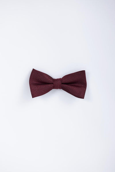 Kids Bow Tie – Burgundy & Black – Pre-Tied Satin – Adjustable