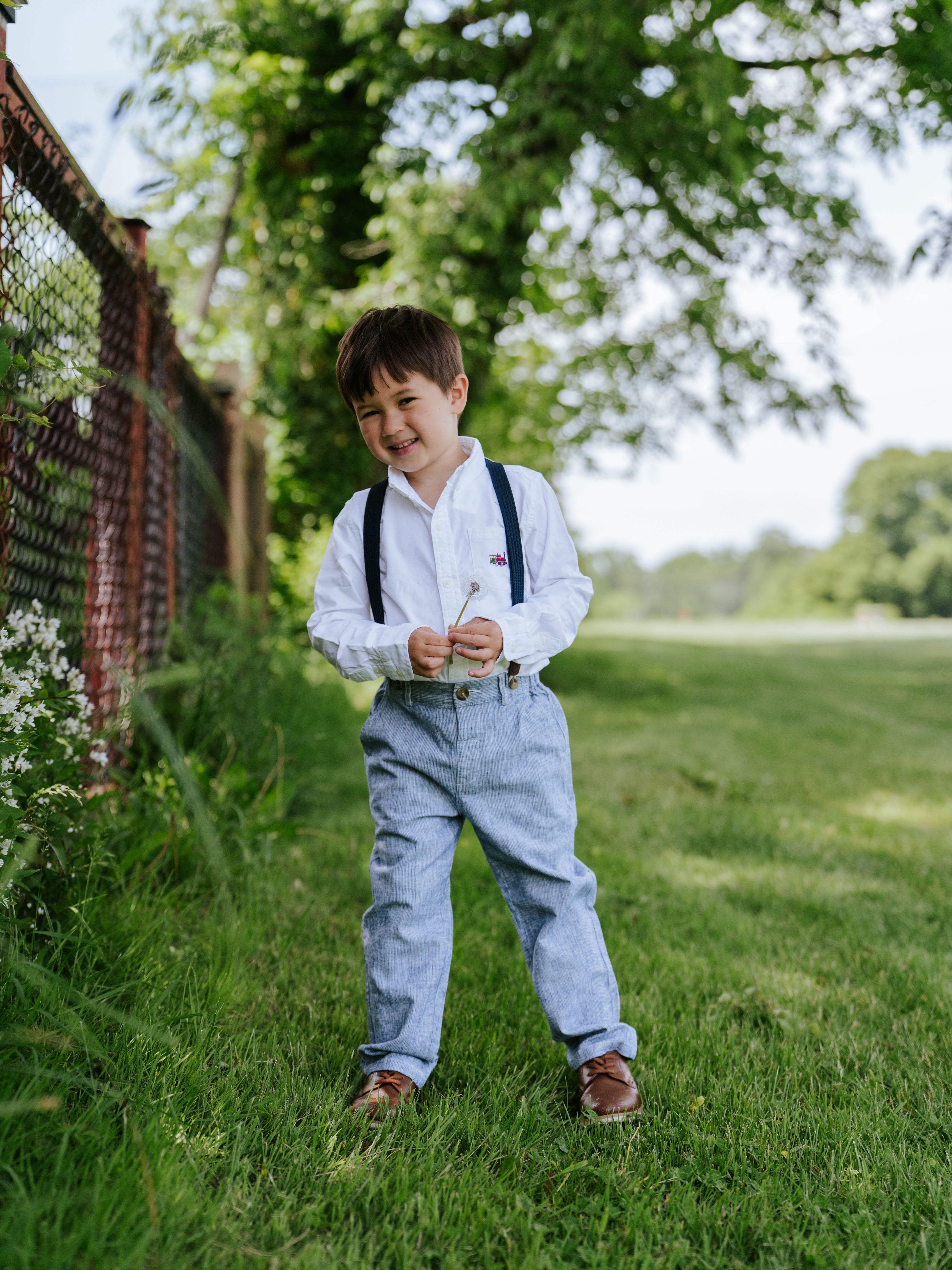 Riviera Linen Cotton Pants with Suspenders