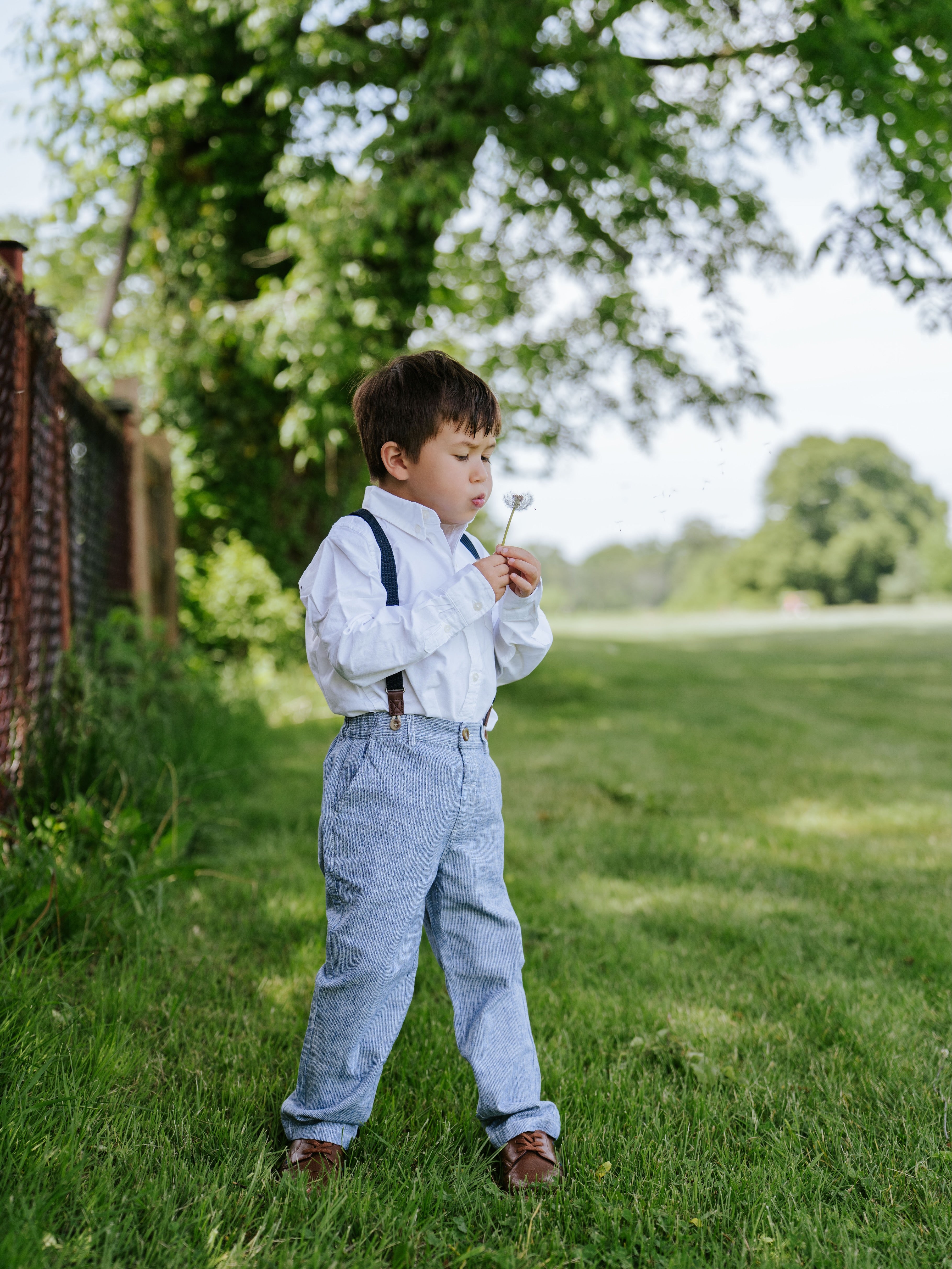 Riviera Linen Cotton Pants with Suspenders
