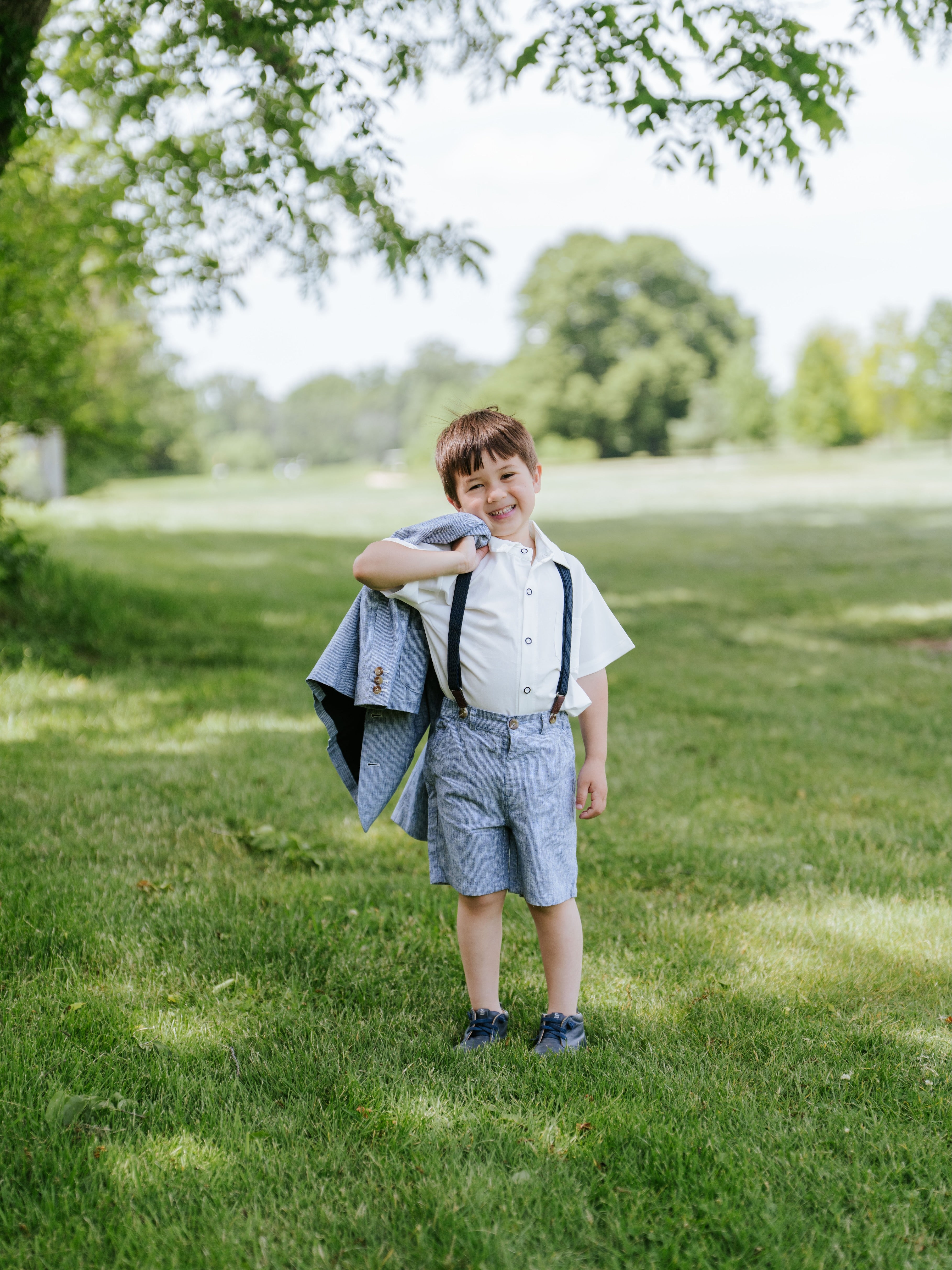 Riviera Linen Cotton Shorts with Suspenders
