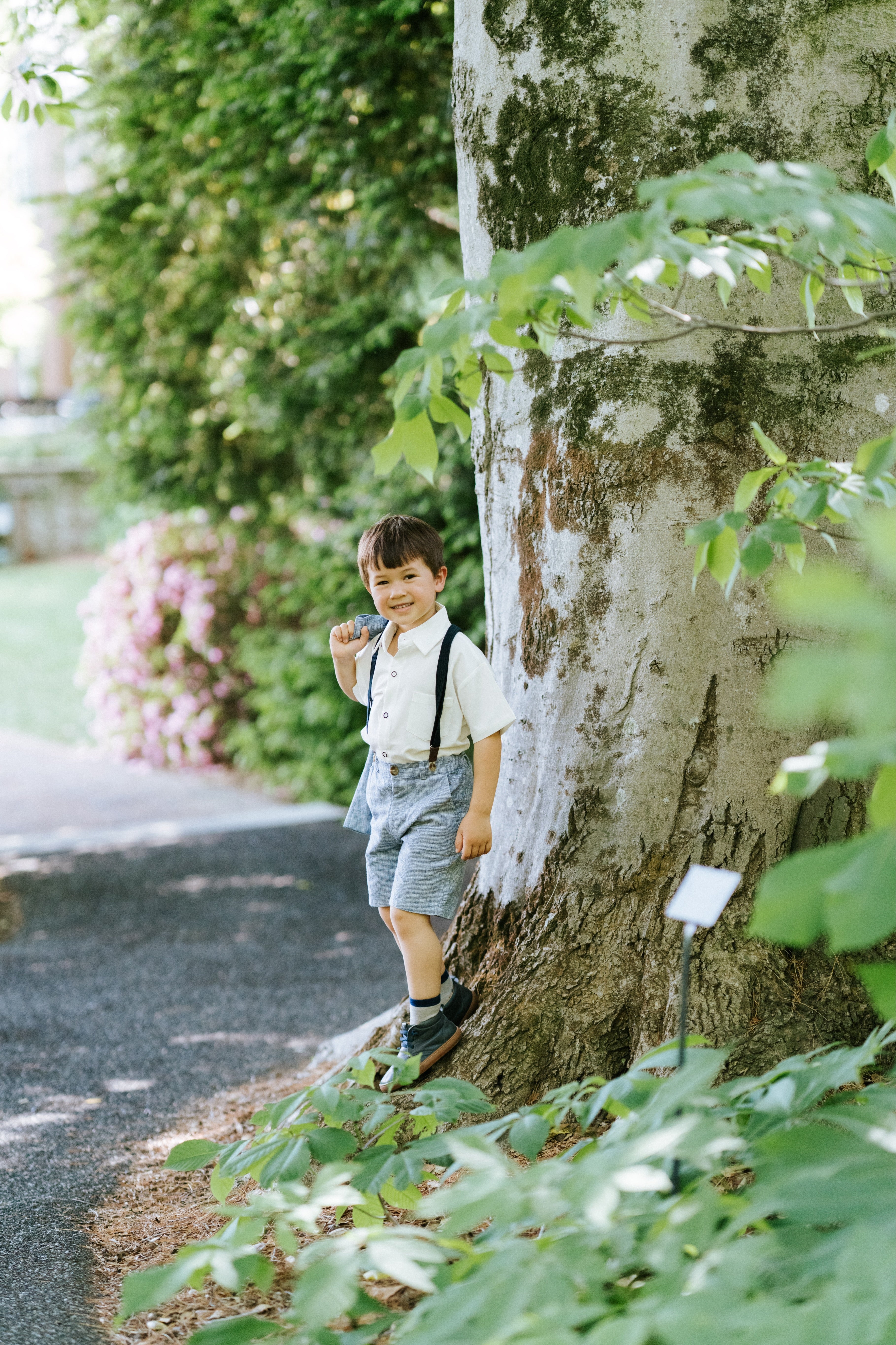 Riviera Linen Cotton Shorts with Suspenders