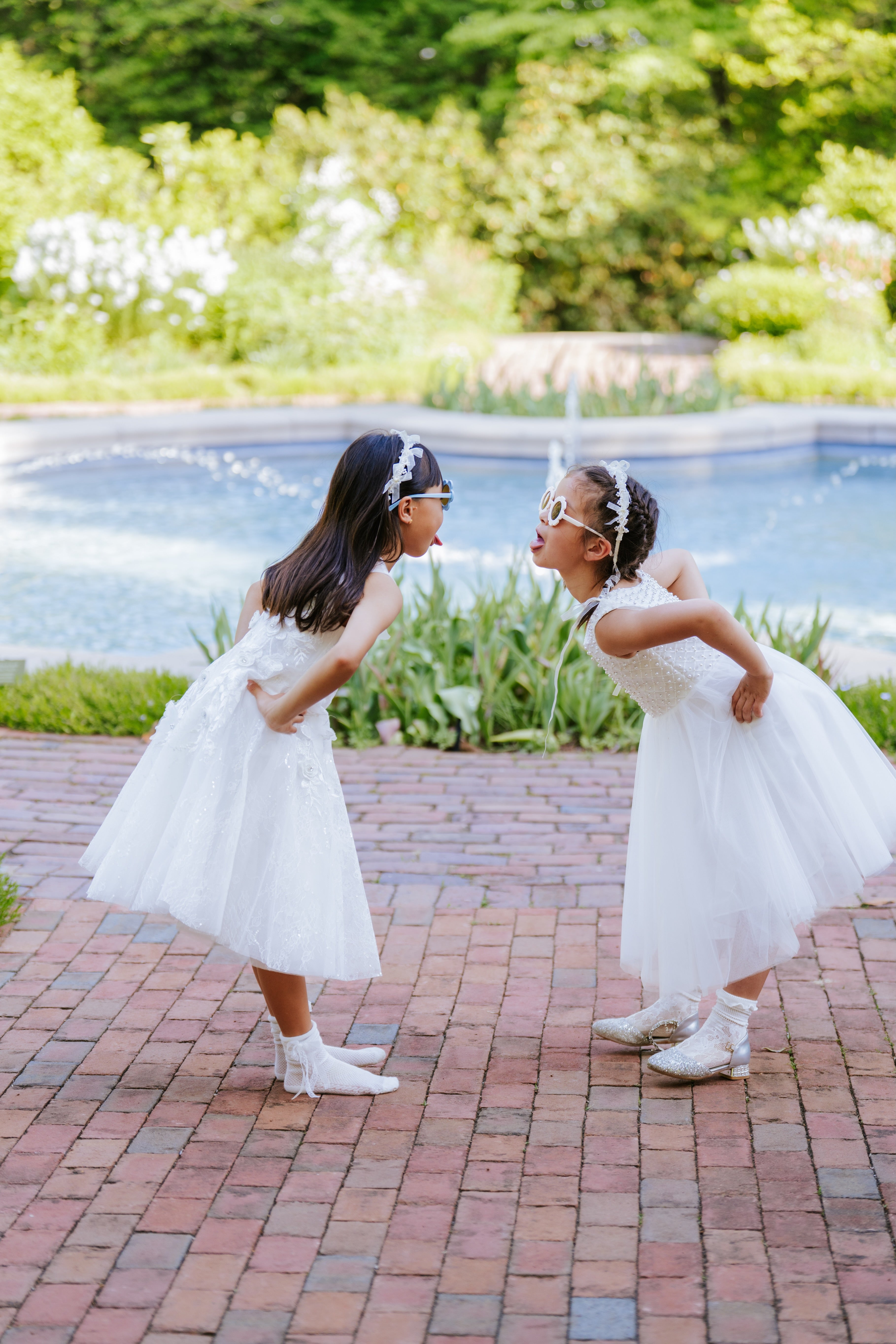 Girls Pearl Champagne Ribbon Headband