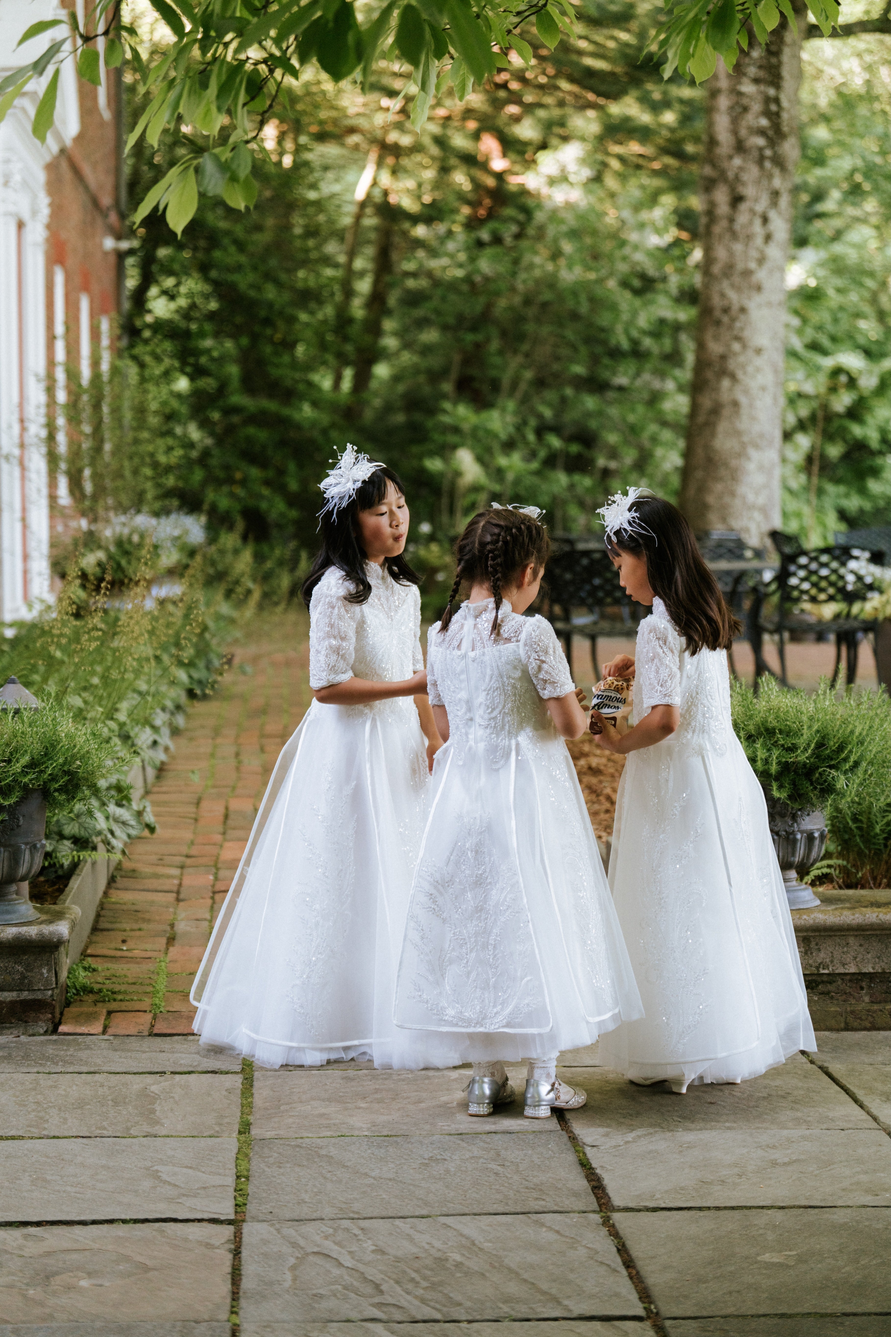 Ivory Beaded Couture Flower Girl Dress