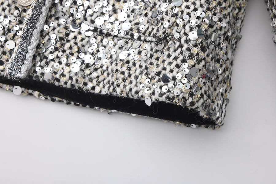 The Silver Gala Quilted Tweed Jacket
