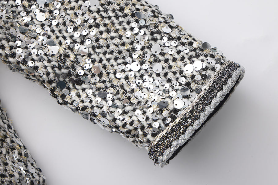 The Silver Gala Quilted Tweed Jacket