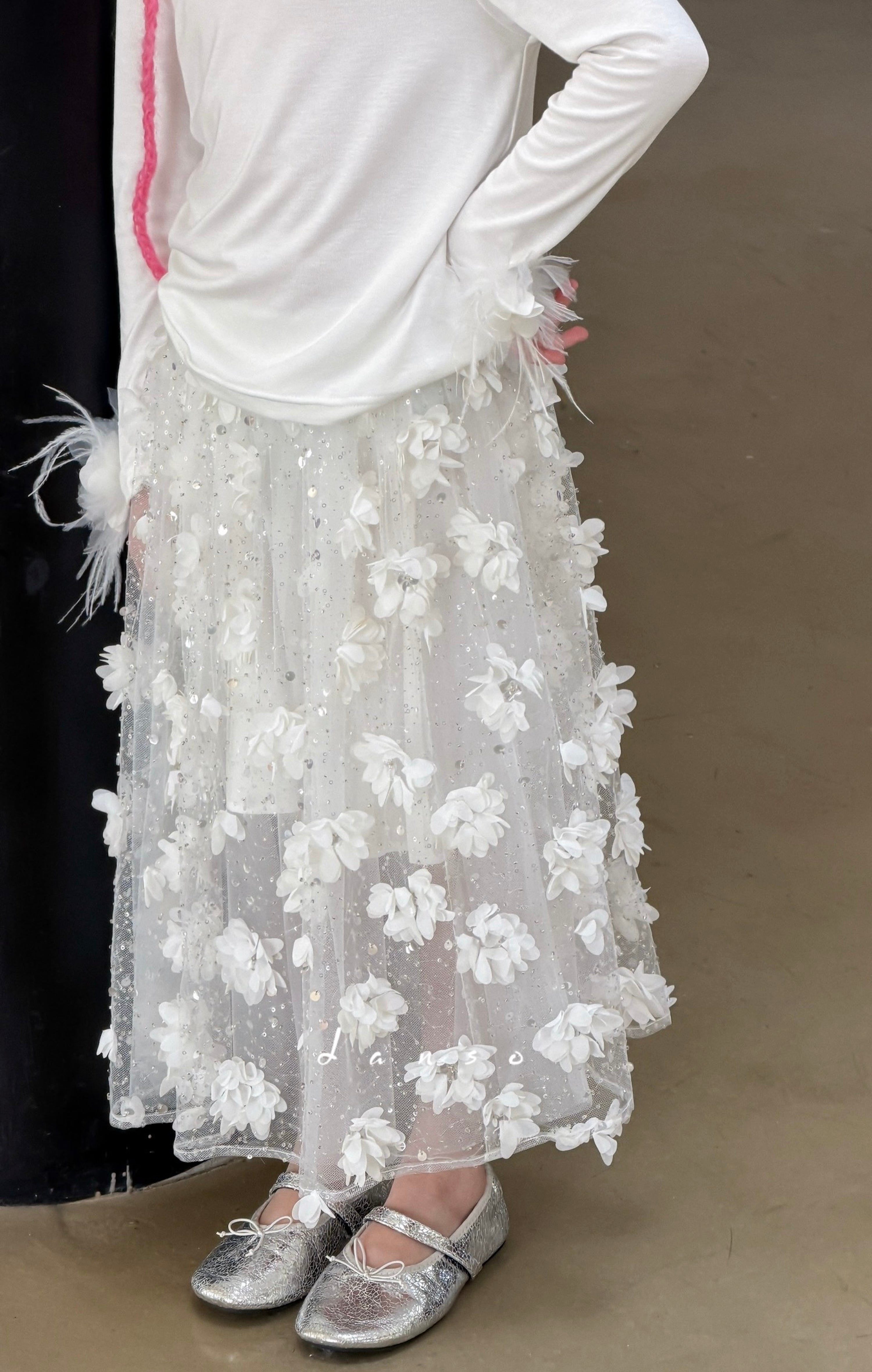 Petal Drift Tulle Skirt