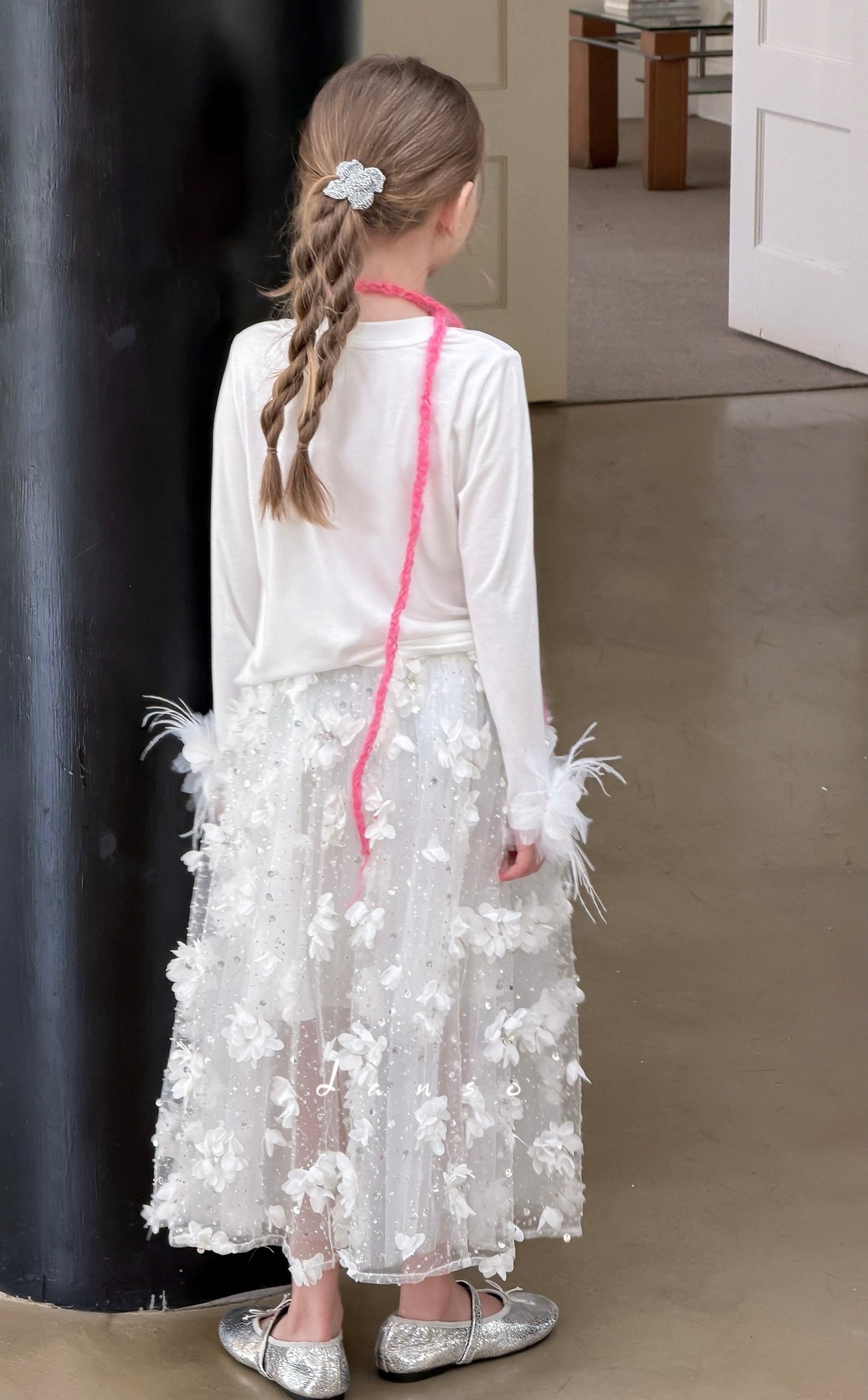 Petal Drift Tulle Skirt