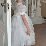 Feather Bloom Pastel Tulle Dress