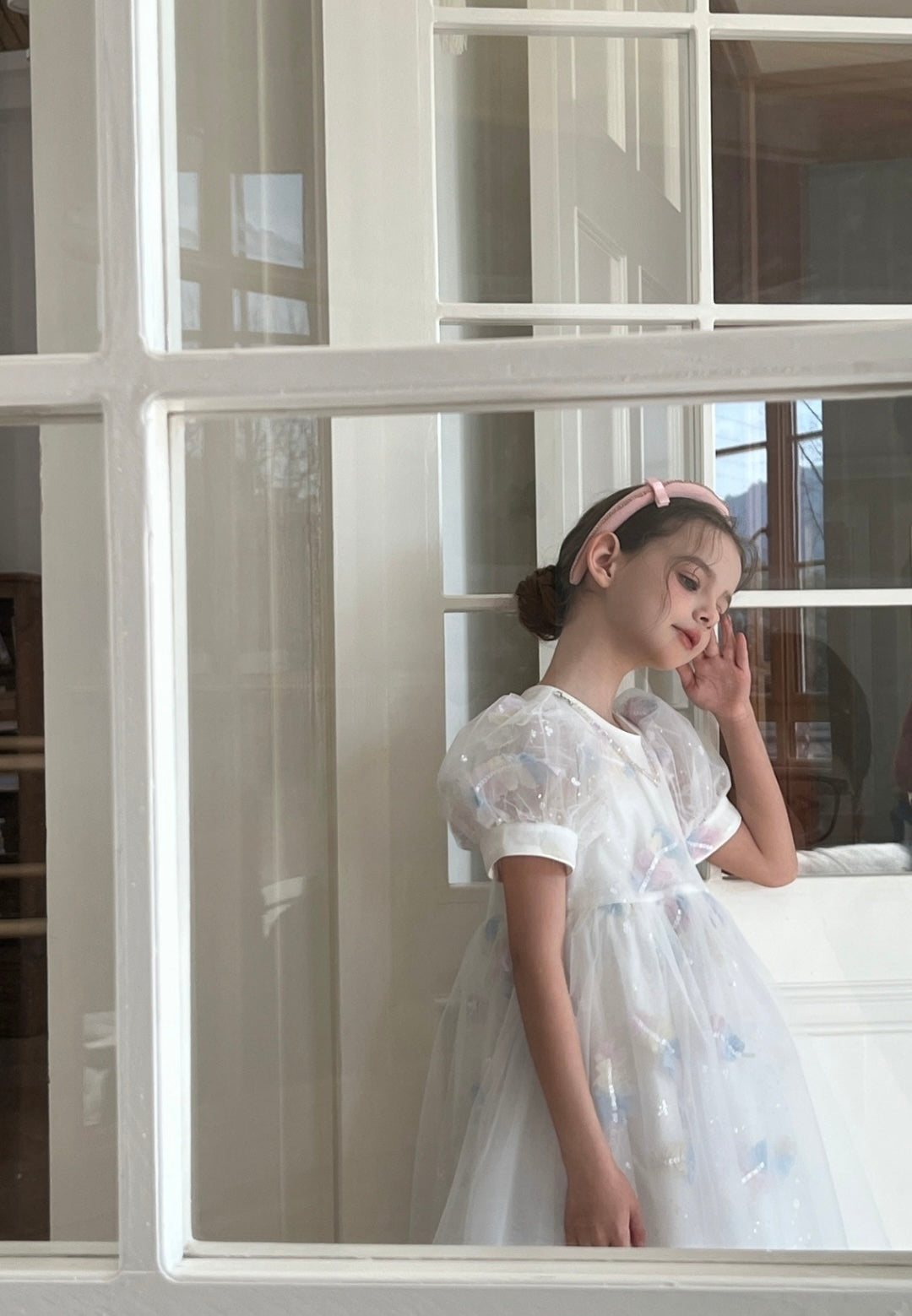 Feather Bloom Pastel Tulle Dress