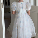 Feather Bloom Pastel Tulle Dress
