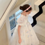 Feather Bloom Pastel Tulle Dress
