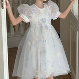 Feather Bloom Pastel Tulle Dress