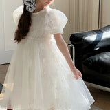 Feather Bloom Layered Tulle Dress