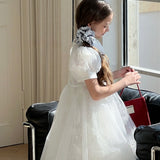 Feather Bloom Layered Tulle Dress