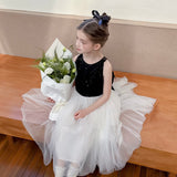 Midnight Sequin Knit Lace Tulle Dress