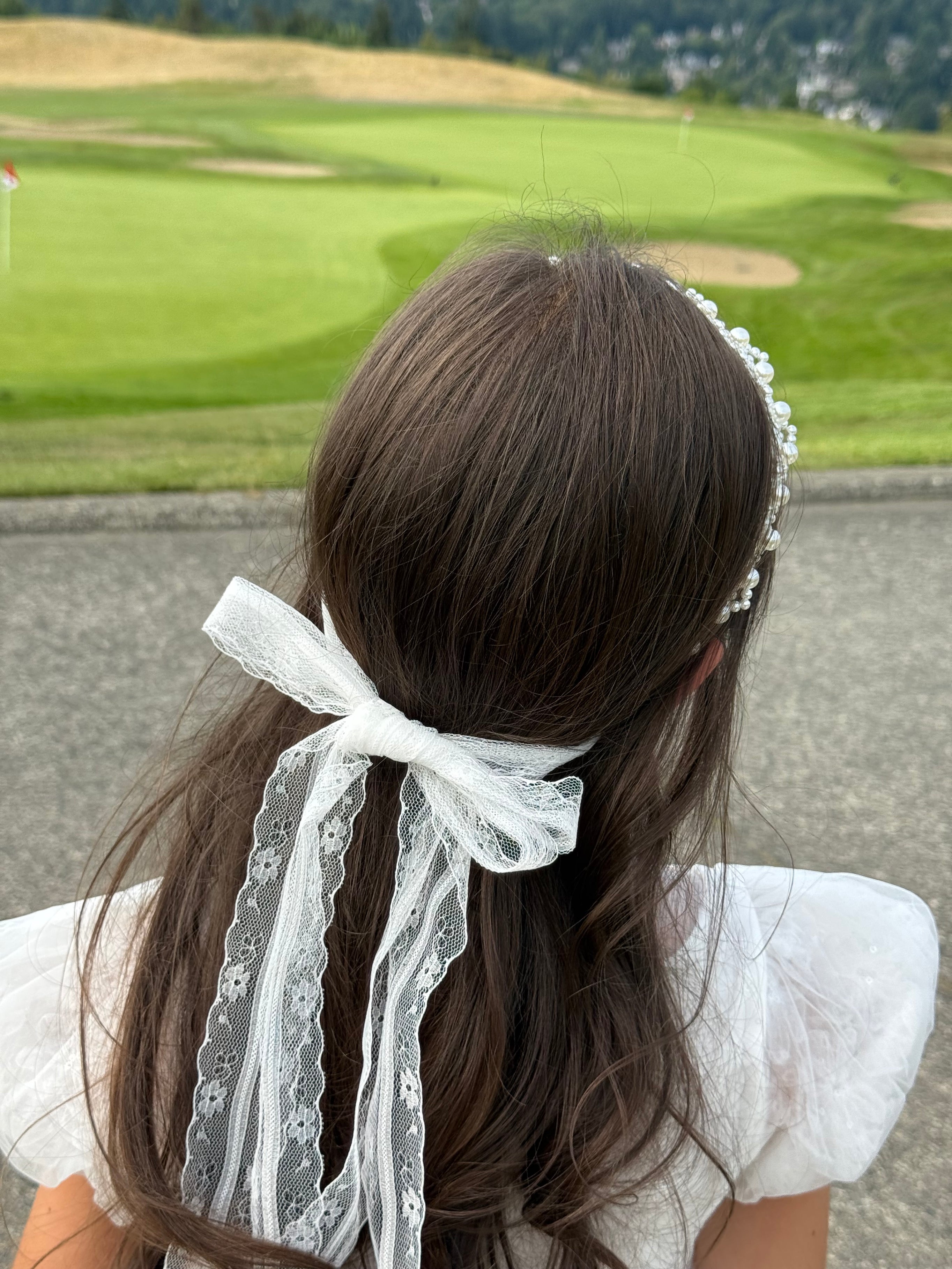 Moonlit Pearl Lace Headband