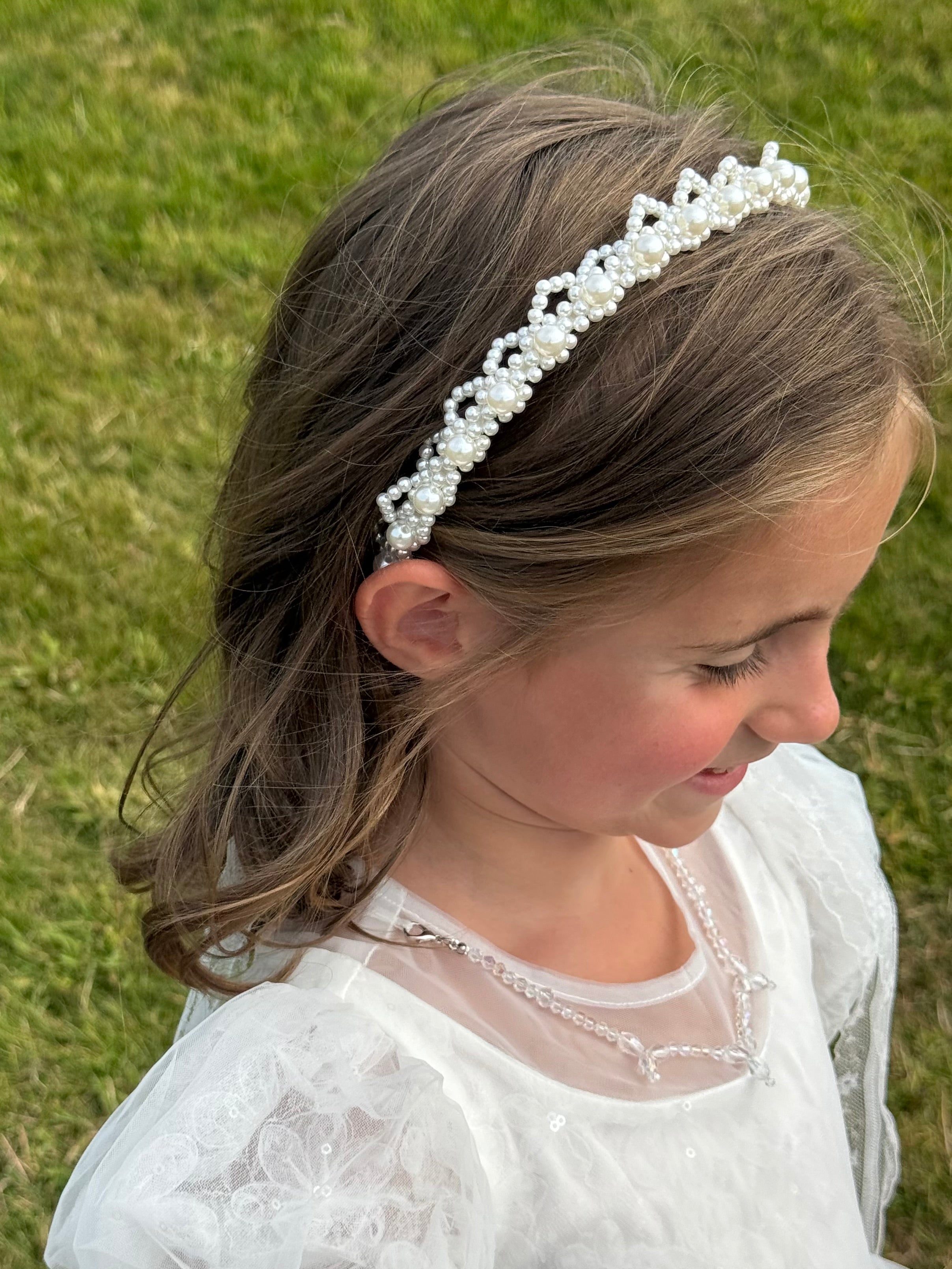 Moonlit Pearl Lace Headband