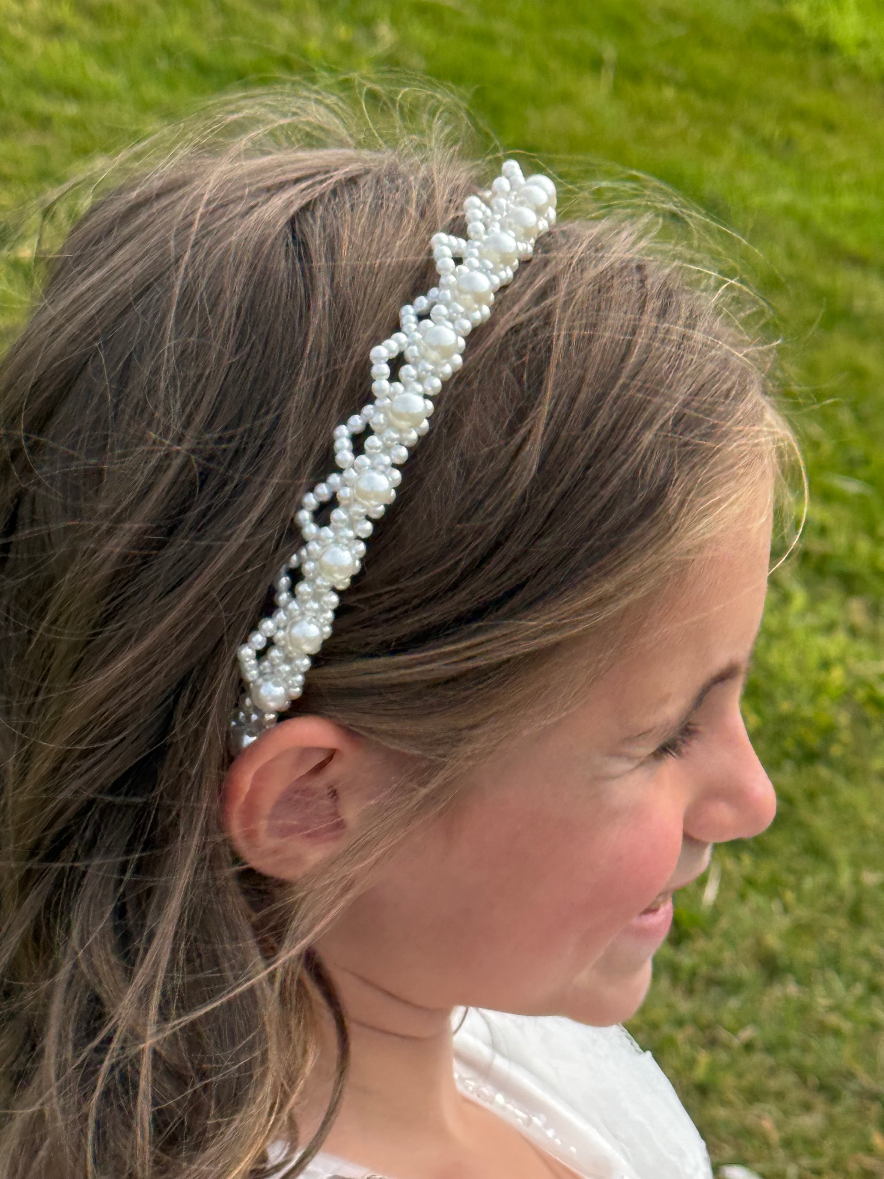 Moonlit Pearl Lace Headband
