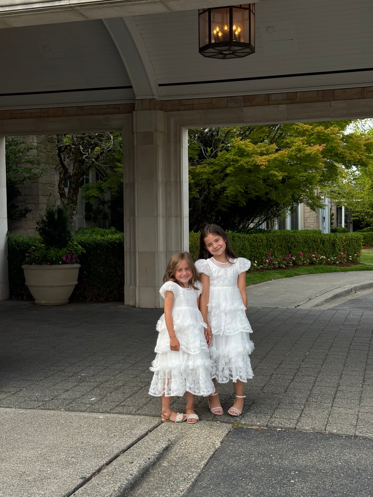 Petal Cascade Puff Tulle Dress