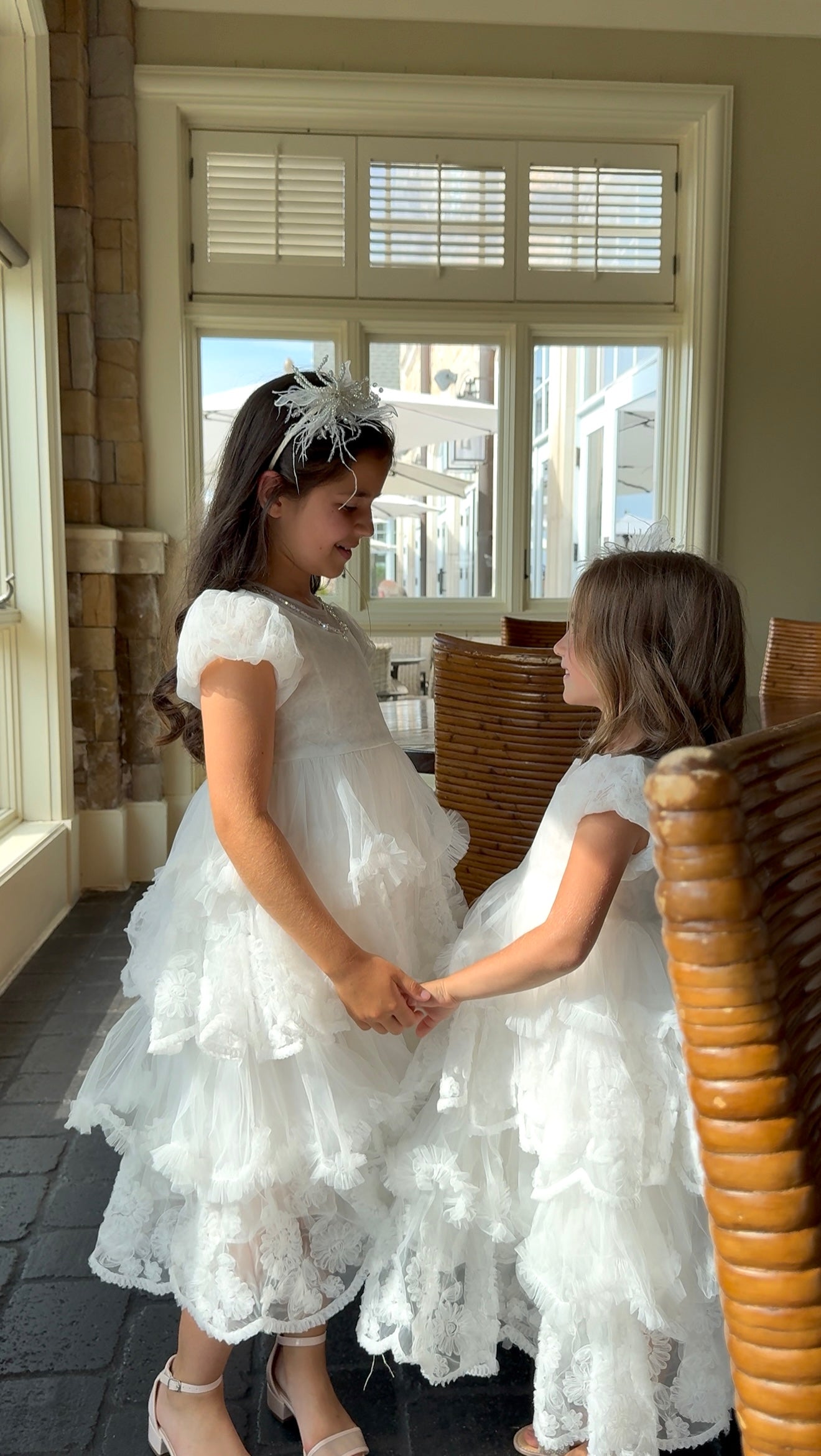 Petal Cascade Puff Tulle Dress