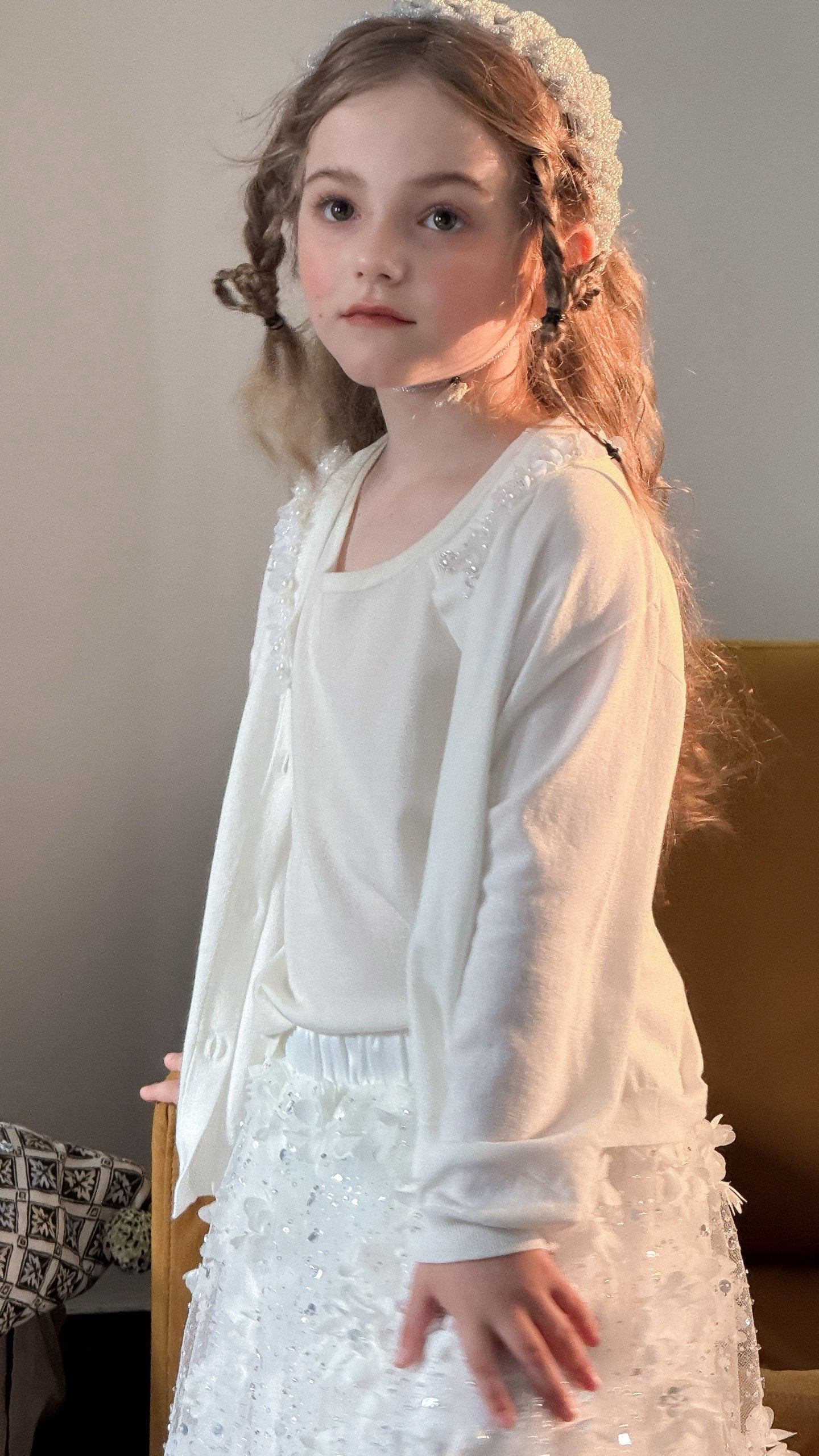 Cloud Blossom Lyocell Knit Cardigan