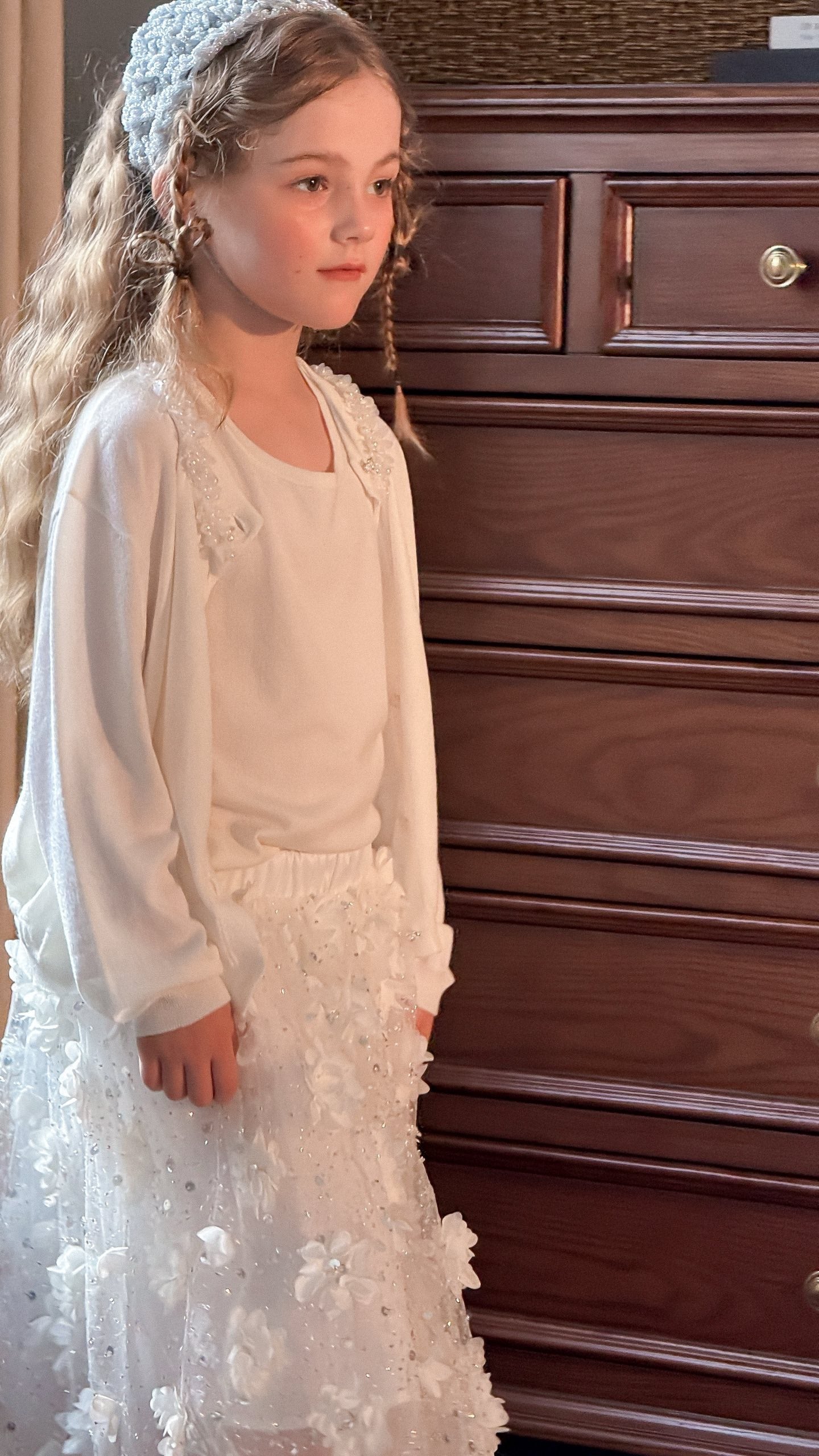 Cloud Blossom Lyocell Knit Cardigan