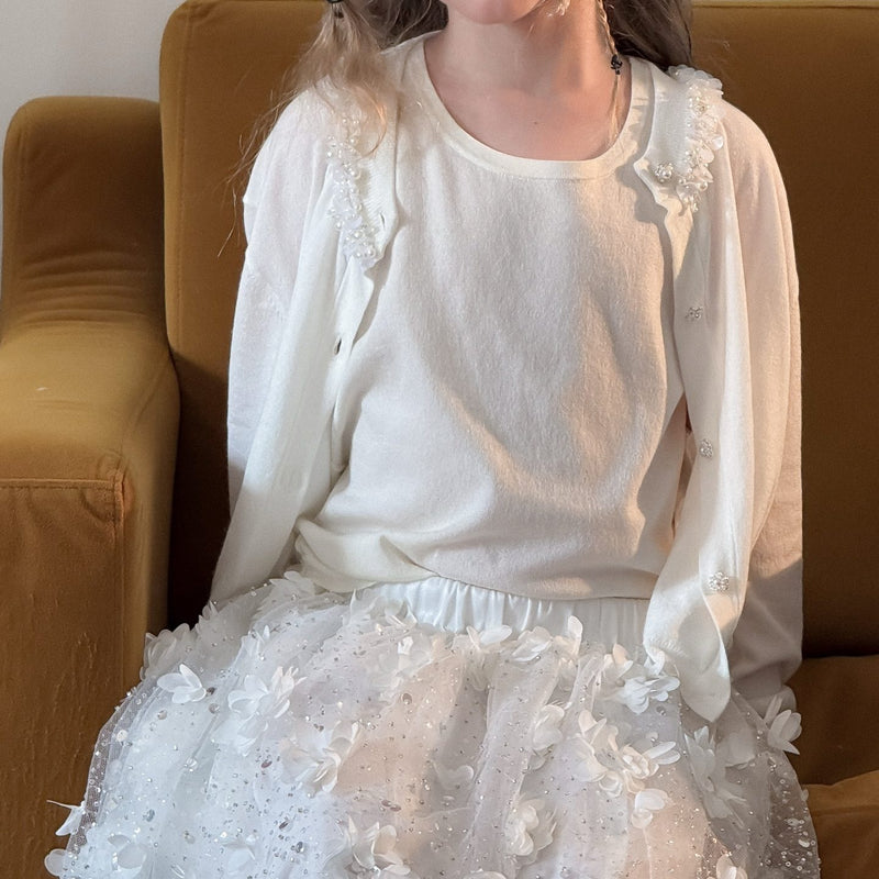 Cloud Blossom Lyocell Knit Cardigan