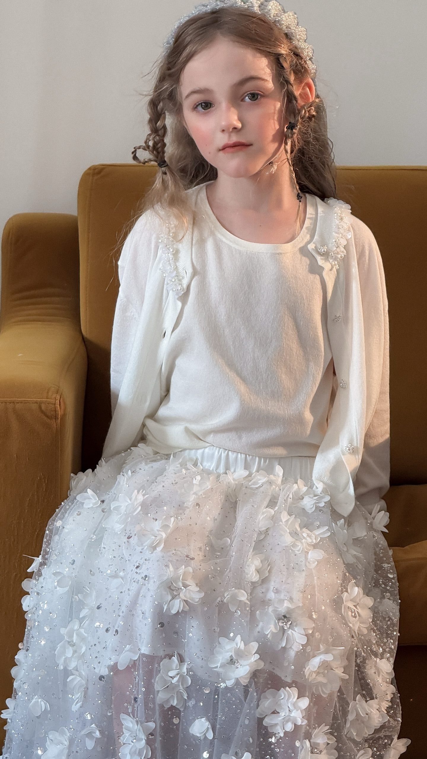 Cloud Blossom Lyocell Knit Cardigan