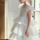 Petal Cascade Puff Tulle Dress