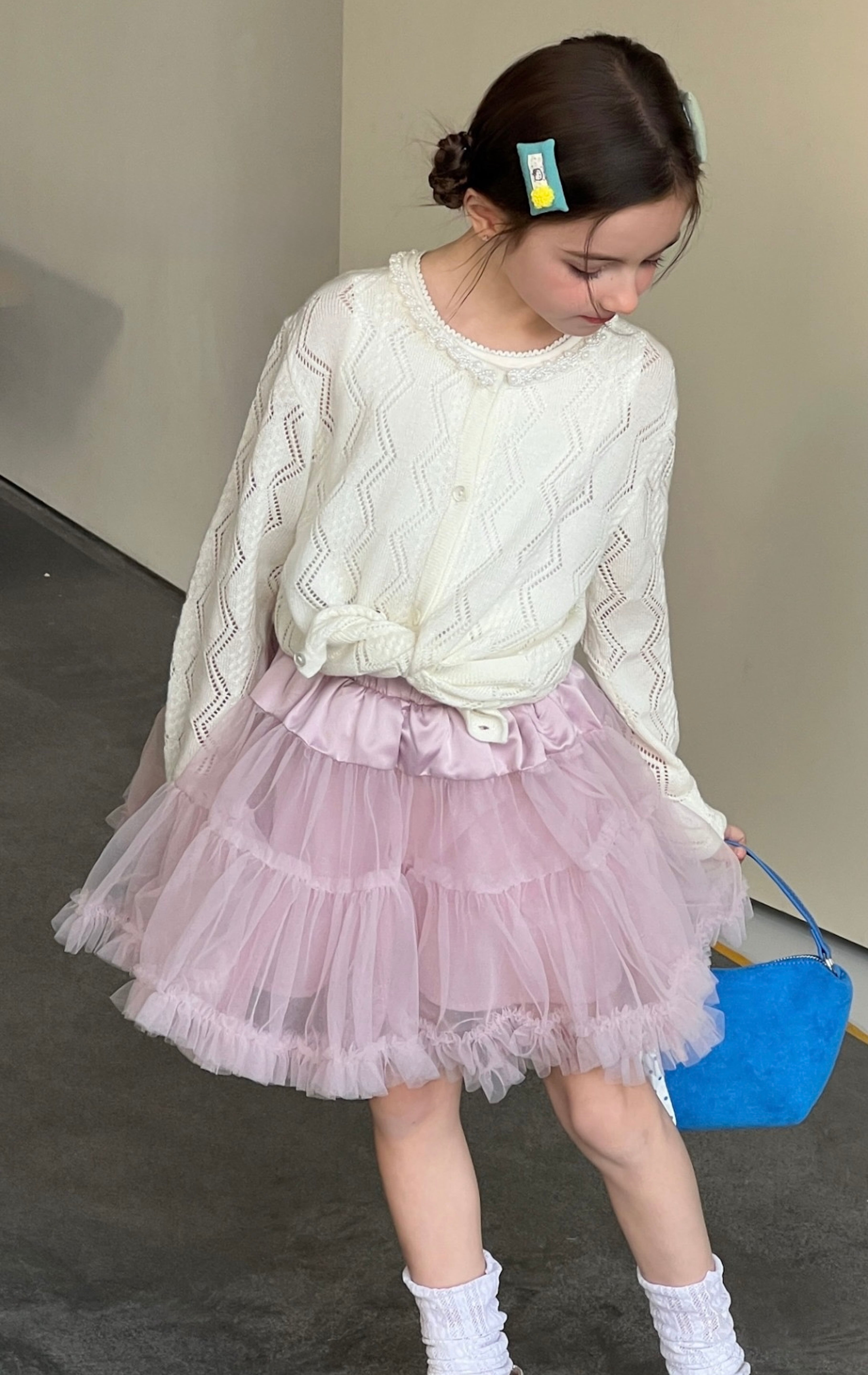 Pearl Petals Knit Cardigan