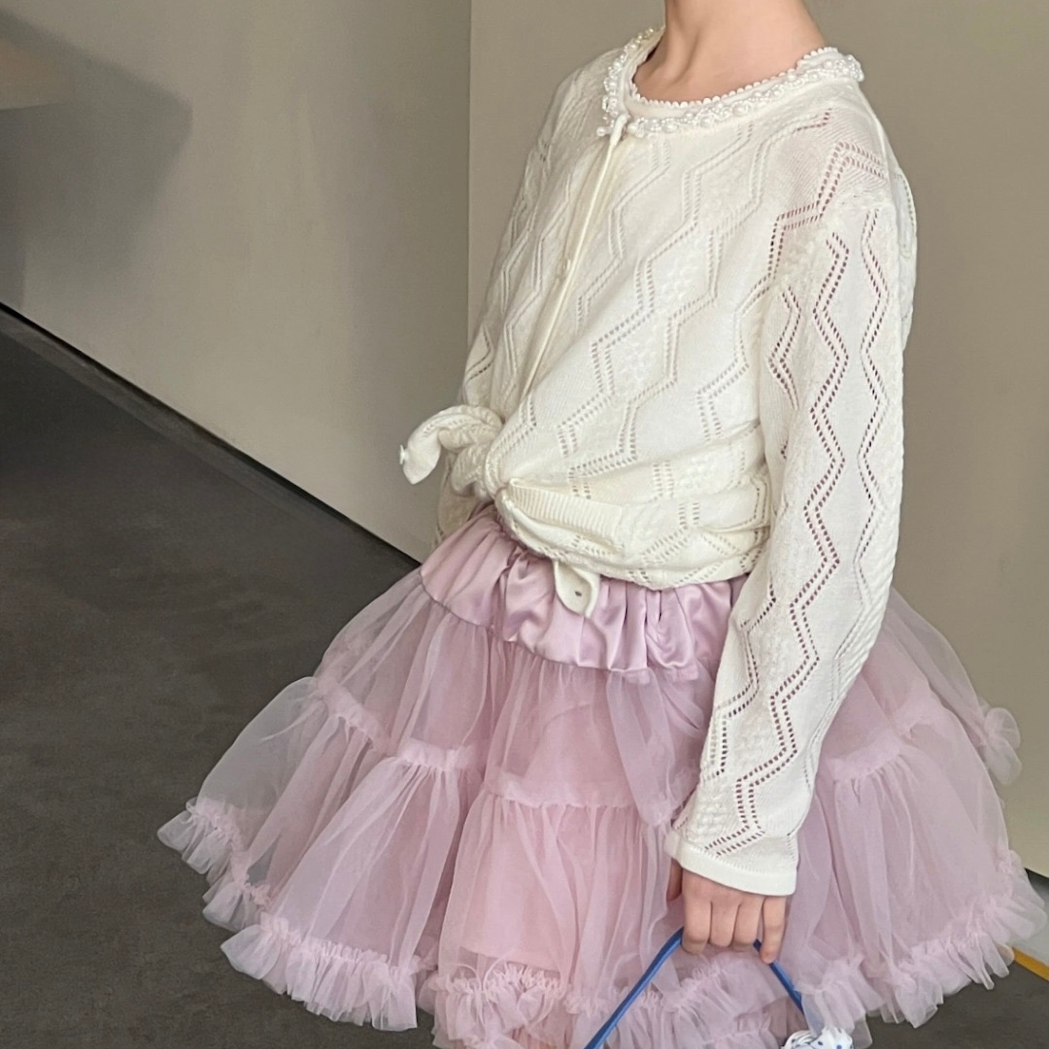 Pearl Petals Knit Cardigan