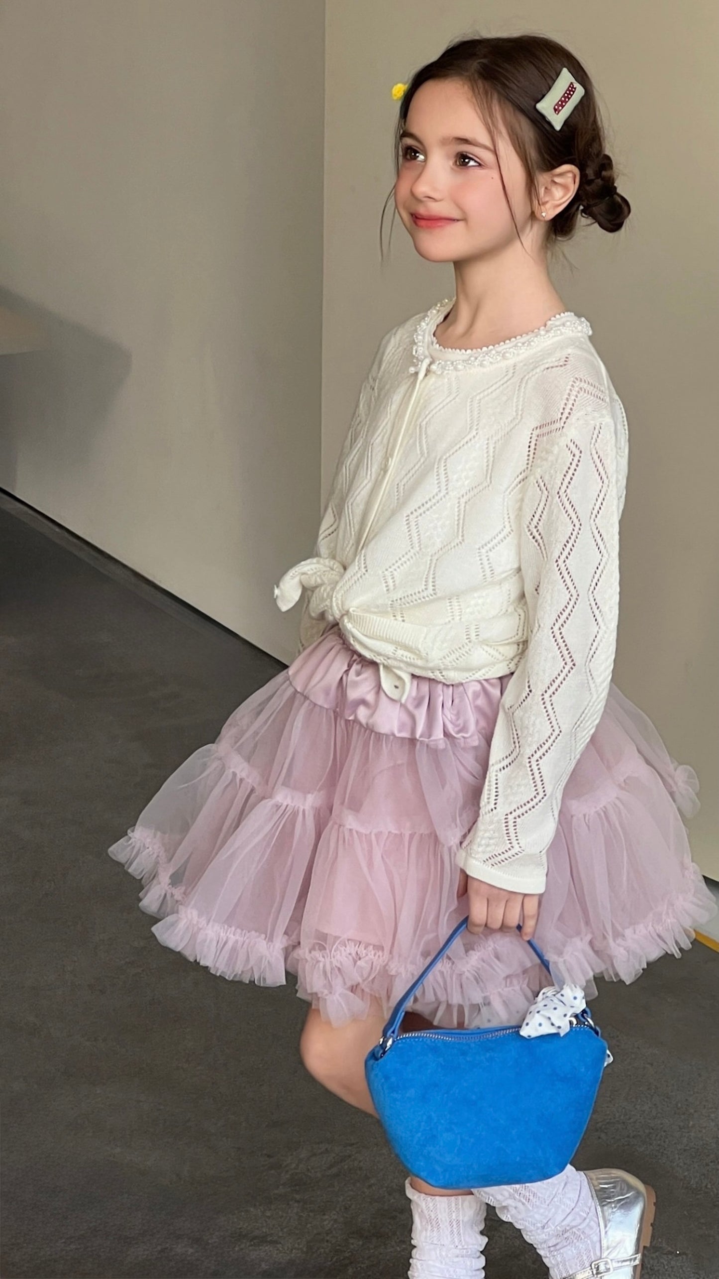 Pearl Petals Knit Cardigan