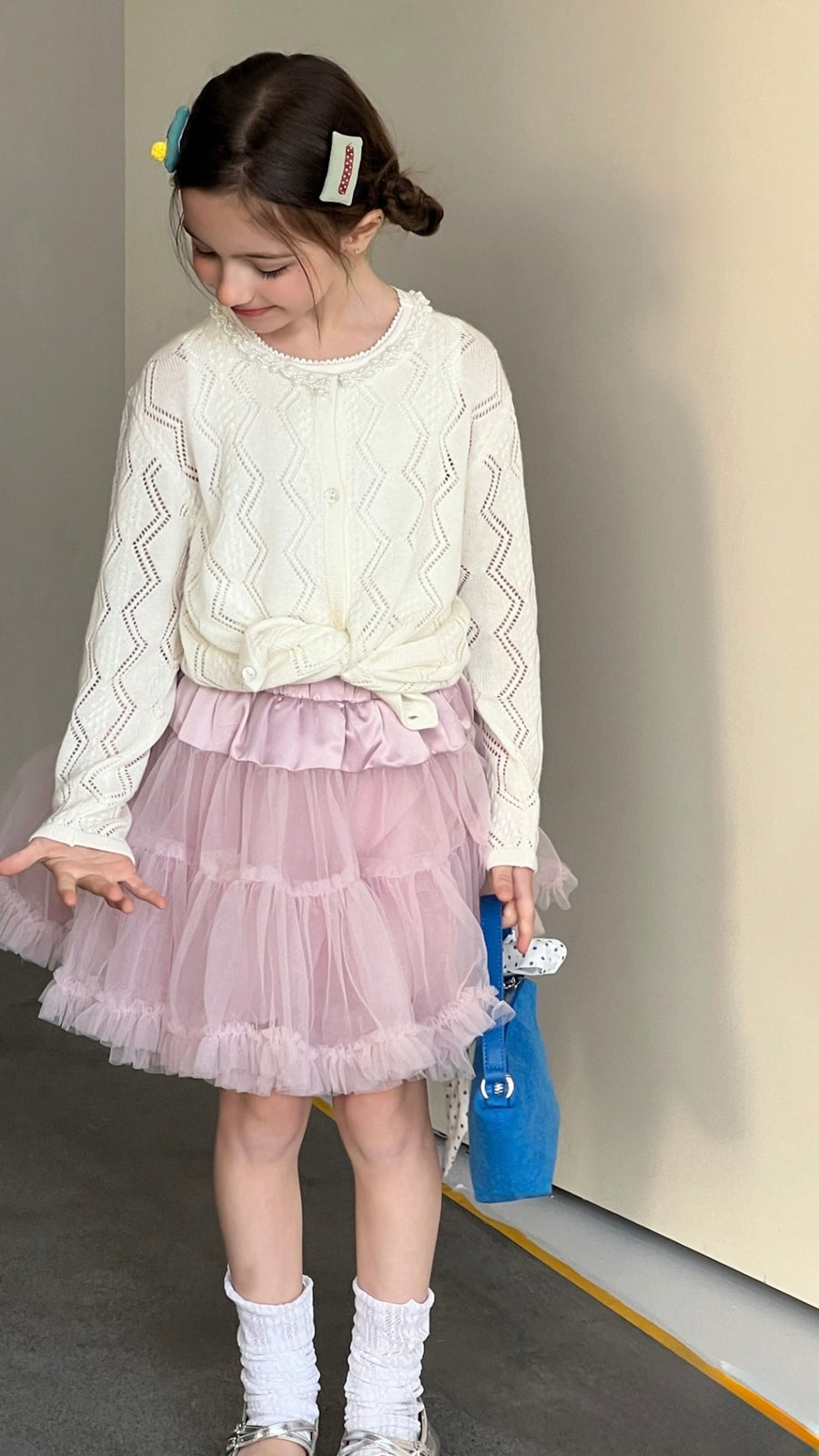 Pearl Petals Knit Cardigan
