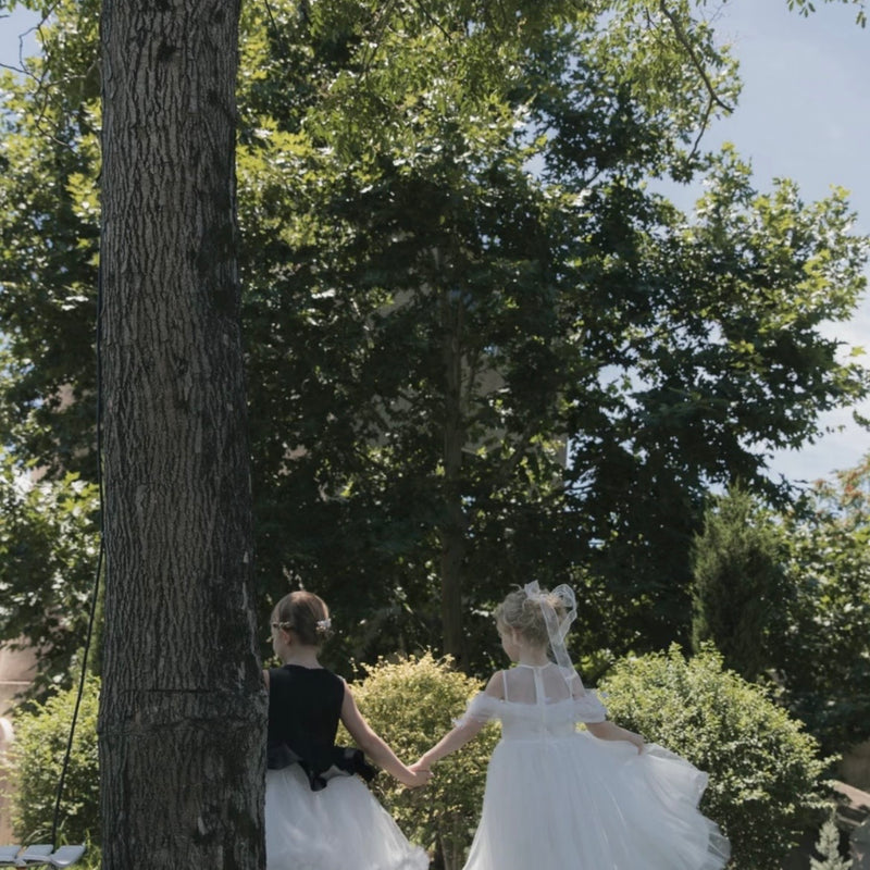 Noir Pearl Tulle Dress