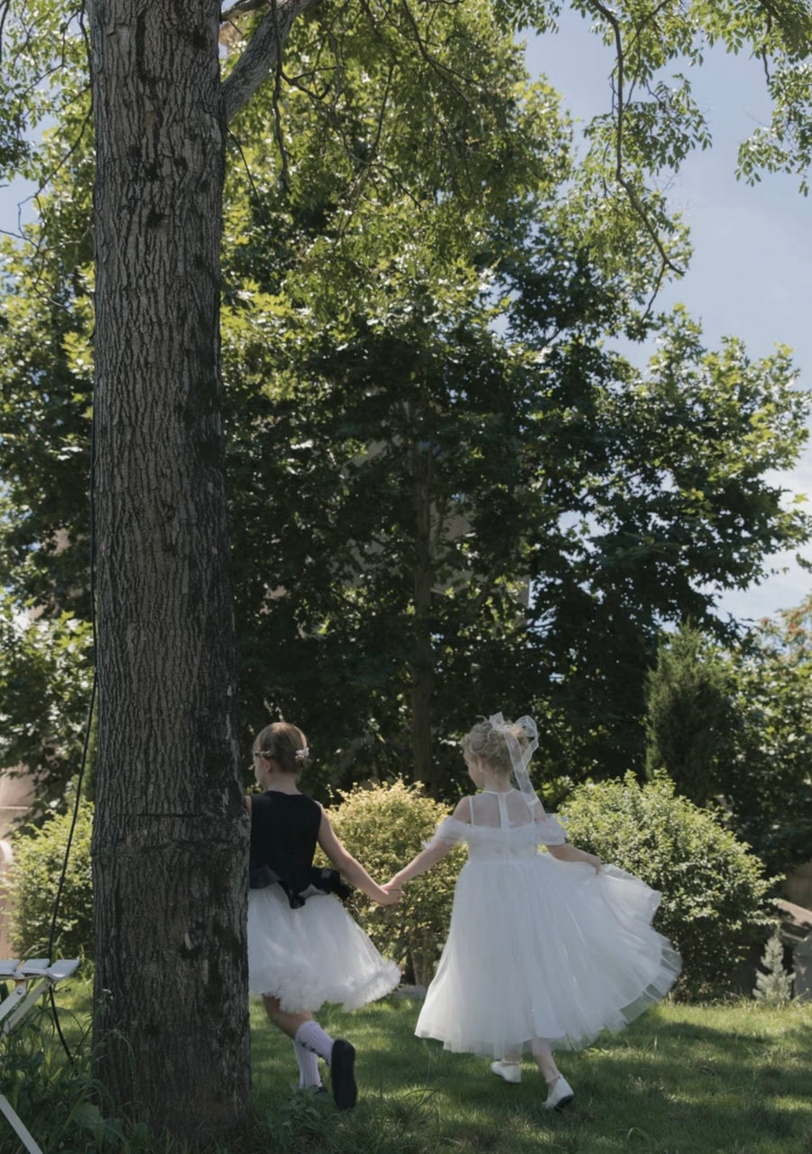 Noir Pearl Tulle Dress