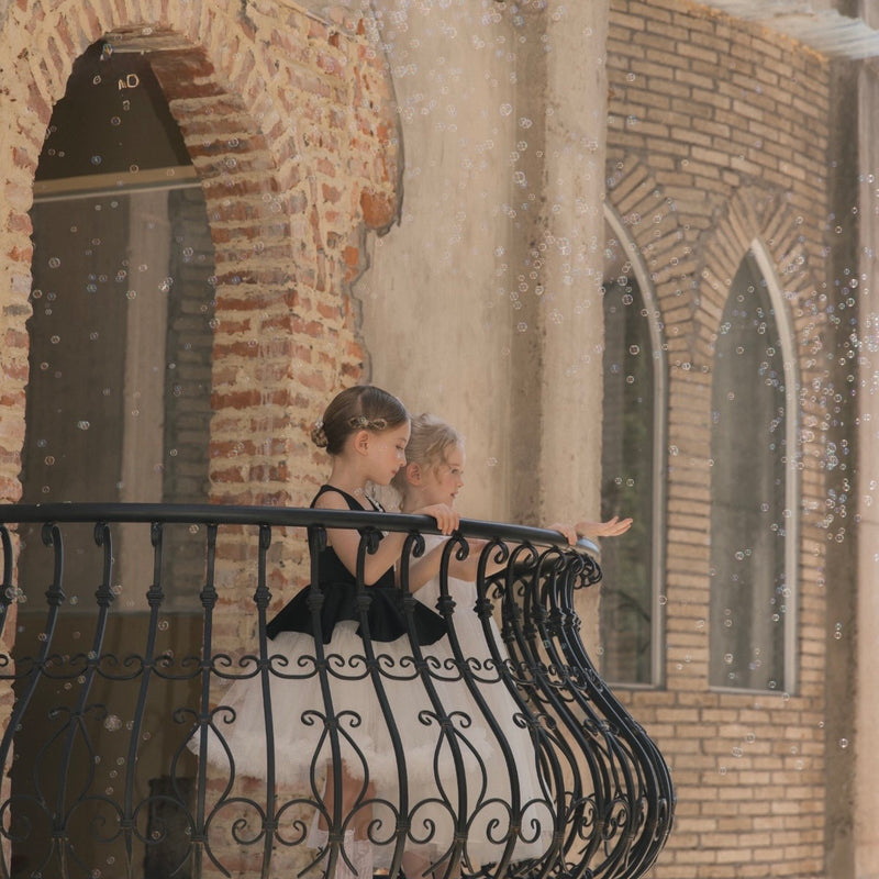 Noir Pearl Tulle Dress