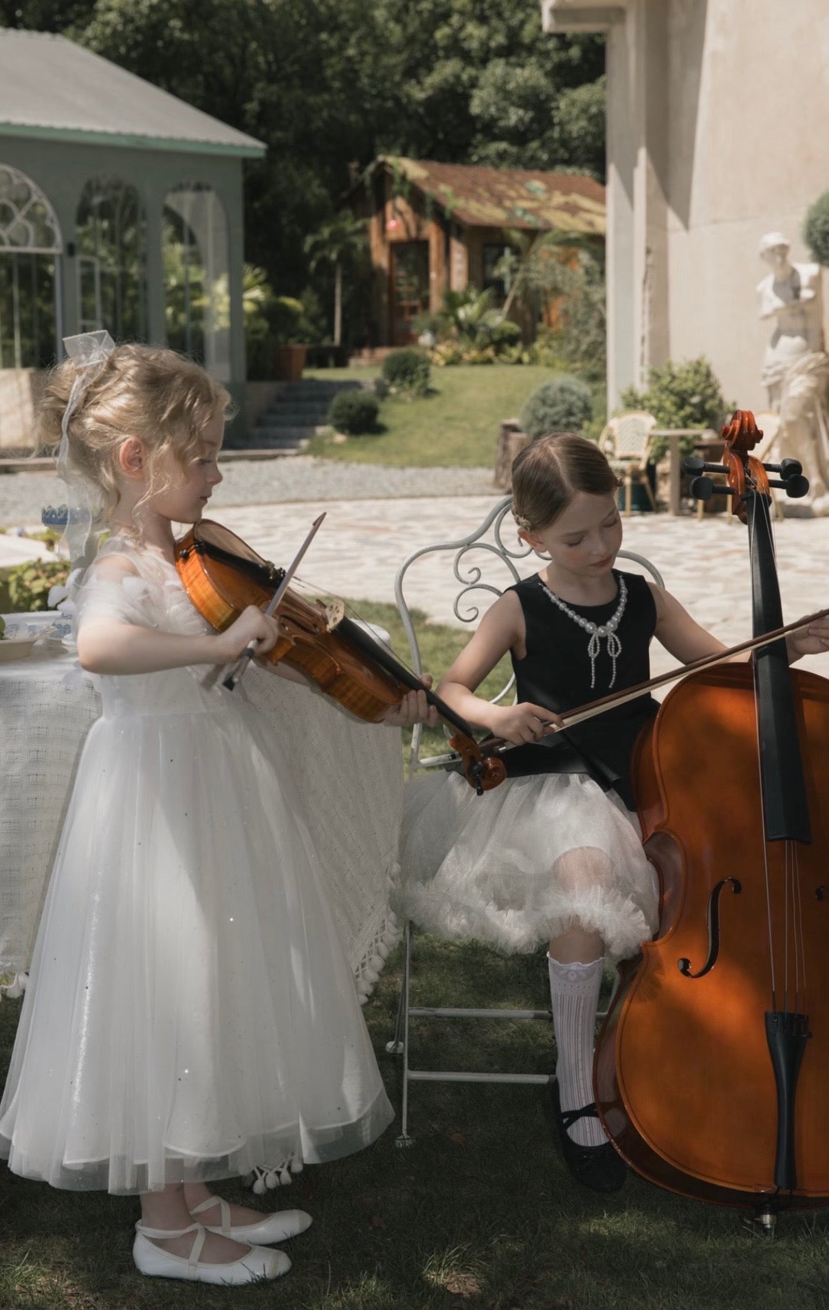 Noir Pearl Tulle Dress