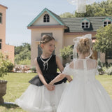 Noir Pearl Tulle Dress