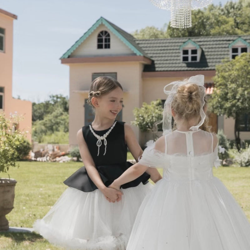 Noir Pearl Tulle Dress