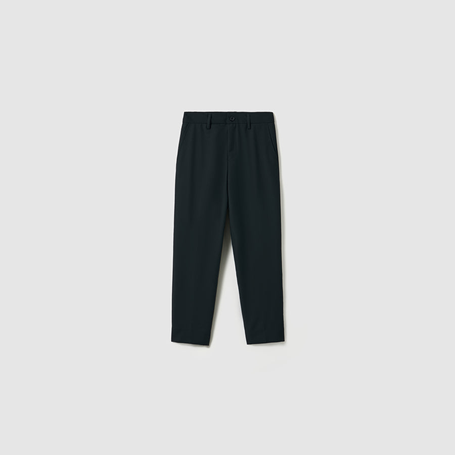 The KIKI and JOJO Noir Bloom Suit Pants are boys' black straight-leg trousers, shown on a plain light gray background—ideal for formal events.