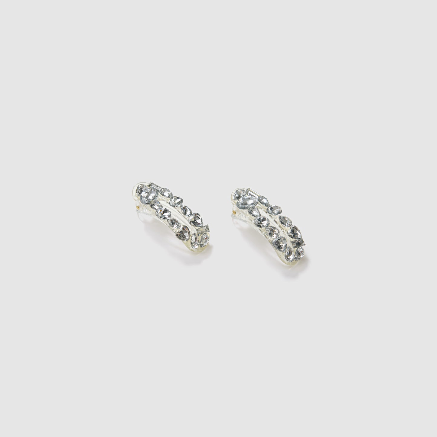 The Girls Crystal Garden Barrettes - Set of 2 by KIKI and JOJO, shown on a light gray background, are perfect for pairing with whimsical hair accessories or rhinestone hair clips for a coordinated, elegant style.
