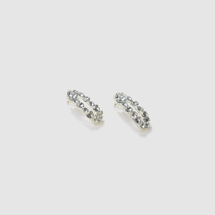 The Girls Crystal Garden Barrettes - Set of 2 by KIKI and JOJO, shown on a light gray background, are perfect for pairing with whimsical hair accessories or rhinestone hair clips for a coordinated, elegant style.