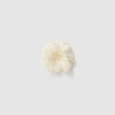 Girls Cloud White Double-Layer Scrunchie
