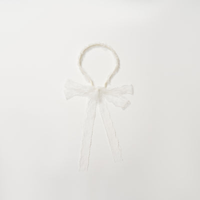 Girls Pearl Lace Ribbon Headband