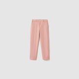The KIKI and JOJO Blush Reverie Suit Pants for boys feature belt loops, side pockets, an adjustable waistband, and a single button closure, shown against a plain white background.