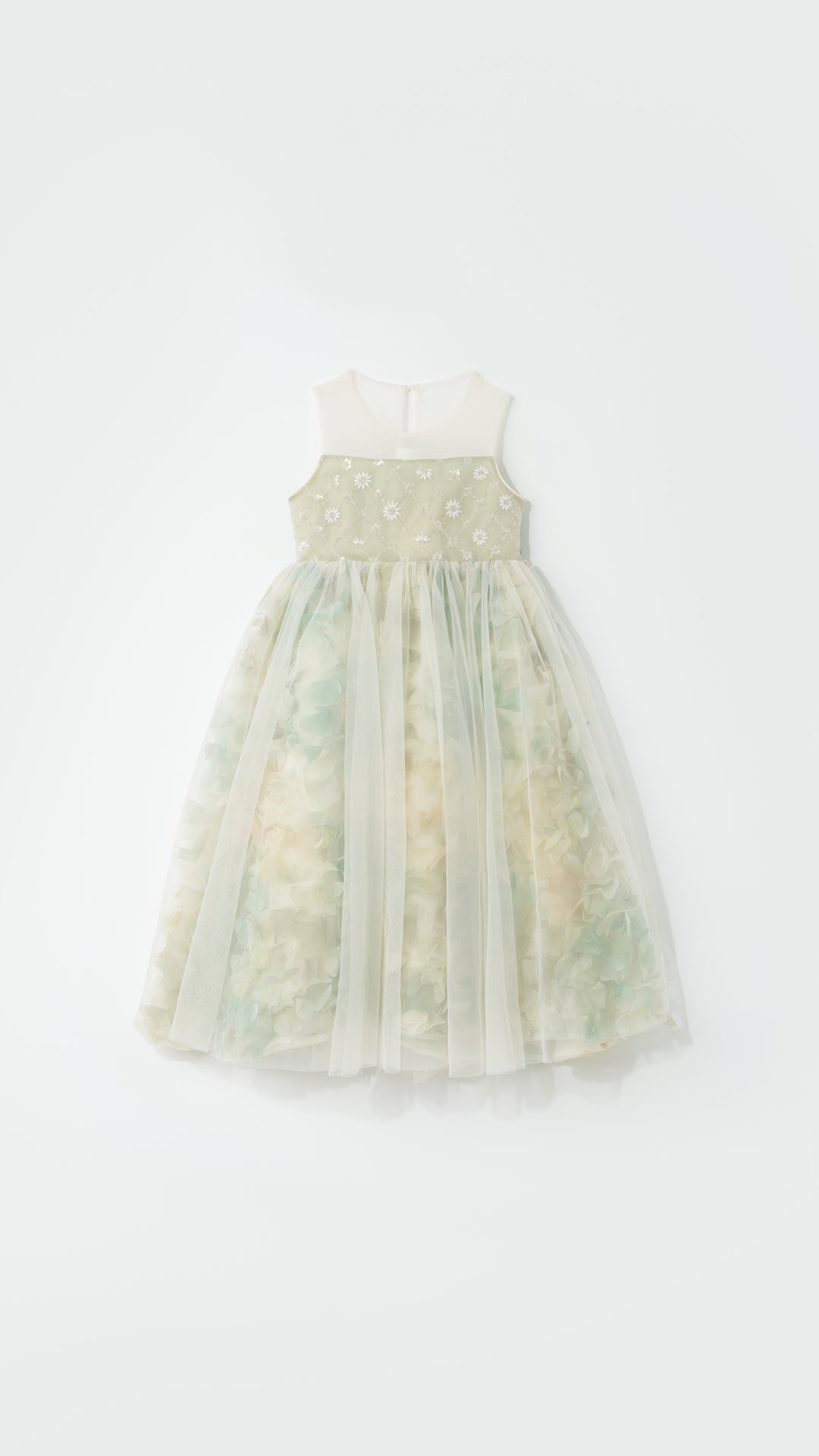 Verdant Petal Tulle Dress