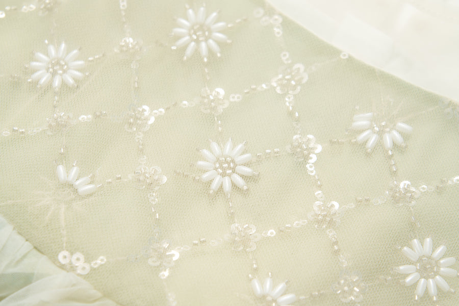 Verdant Petal Tulle Dress